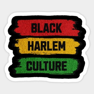 Express Your Pride: Black Harlem Culture In A Red, Gold, And Green Strips Sticker